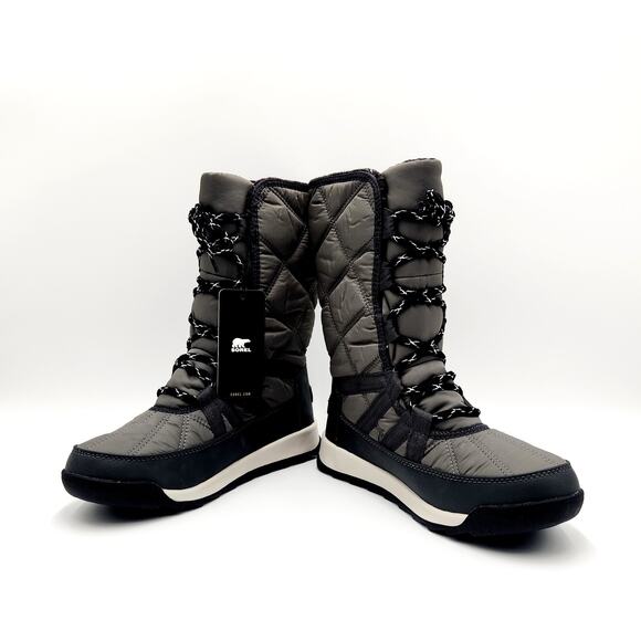 Sorel Women Grey Waterproof Quilted Whitney Lace Sporty Winter Boots Size US 5 - Picture 5 of 8